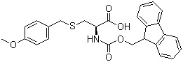 structure of CAS# 141892-41-3, N-Fmoc-S-(4-methoxybenzyl)-L-cysteine