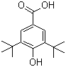 structure of CAS# 1421-49-4, 3,5-Di-tert-butyl-4-hydroxybenzoic acid