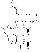 CAS # 14227-64-6, 4-O-(2,3,4,6-Tetra-O-acetyl-beta-D-glucopyranosyl)-alpha-D-glucopyranosyl fluoride triacetate, alpha-D-Cellobiosyl fluoride heptaacetate