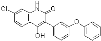 structure of CAS# 142326-59-8, 7-Chloro-4-hydroxy-3-(3-phenoxyphenyl)-2(1H)-quinolinone