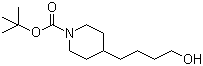 structure of CAS# 142355-83-7, 4-(4-Hydroxybutyl)piperidine-1-carboxylic acid tert-butyl ester