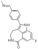 CAS 登录号：1424059-28-8, 8-氟-1,3,4,5-四氢-2-[4-[(E)-(甲基亚胺)甲基]苯基]-6H-吡咯并[4,3,2-ef][2]苯并氮杂卓-6-酮