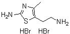 structure of CAS# 142457-00-9, 2-Amino-4-methyl-5-thiazoleethanamine dihydrobromide