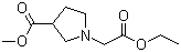 CAS # 142483-57-6, 3-(Methoxycarbonyl)-1-pyrrolidineacetic acid ethyl ester