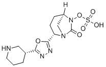 CAS 登录号：1426652-64-3, (2S,5R)-7-氧代-2-(5-((R)-哌啶-3-基)-1,3,4-恶二唑-2-基)-1,6-二氮杂双环[3.2.1] 辛六基硫酸氢盐