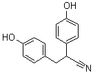 structure of CAS# 1428-67-7, 4-Hydroxy-alpha-(4-hydroxyphenyl)benzenepropanenitrile