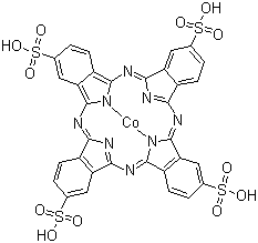 (4,4',4'',4'''-四磺酸基酞菁)钴分子结构 (CAS 14285-59-7)