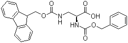 structure of CAS# 142855-80-9, N-Cbz-N'-Fmoc-L-2,3-diaminopropionic acid