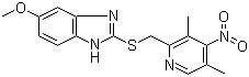 CAS 登录号：142885-91-4, 4-去甲氧基-4-硝基奥美拉唑硫醚
