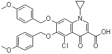 CAS # 1429440-05-0, 5-Chloro-1-cyclopropyl-1,4-dihydro-6,7-bis[(4-methoxyphenyl)methoxy]-4-oxo-3-quinolinecarboxylic acid