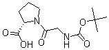 N-[(tert-butoxy)carbonyl]glycyl-L-proline molecular structure (CAS 14296-92-5)
