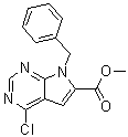 CAS # 1429879-71-9, 4-Chloro-7-(phenylmethyl)-7H-pyrrolo[2,3-d]pyrimidine-6-carboxylic acid methyl ester