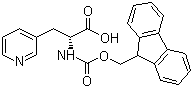 structure of CAS# 142994-45-4, (R)-N-Fmoc-(3-Pyridyl)alanine