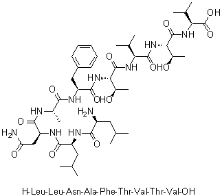 CAS # 1431550-63-8, L-Leucyl-L-leucyl-L-asparaginyl-L-alanyl-L-phenylalanyl-L-threonyl-L-valyl-L-threonyl-L-valine
