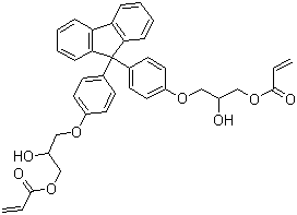 9,9-双[4-(2-羟基-3-丙烯酰氧基丙氧基)苯基]芴分子结构 (CAS 143182-97-2)
