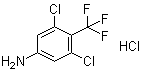 structure of CAS# 1432795-16-8, 3,5-Dichloro-4-(trifluoromethyl)benzenamine hydrochloride