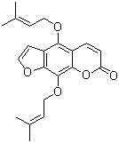CAS # 14348-21-1, 4,9-Bis[(3-methyl-2-buten-1-yl)oxy]-7H-furo[3,2-g][1]benzopyran-7-one