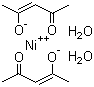 乙酰丙酮镍二水合物分子结构 (CAS 14363-16-7)