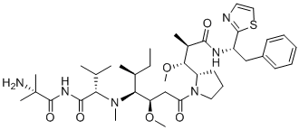 CAS 登录号：1436391-86-4, 2-甲基丙氨酰-N-[(1S,2R)-2-甲氧基-4-[(2S)-2-[(1R,2R)-1-甲氧基-2-甲基-3-氧代-3-[[(1S)-2-苯基-1-(2-噻唑基)乙基]氨基]丙基]-1-吡咯烷基]-1-[(1S)-1-甲基丙基]-4-氧代丁基]-N-甲基-L-缬?></td></tr>
<tr><td>分子式</td>
<td>C<sub>39</sub>H<sub>62</sub>N<sub>6</sub>O<sub>6</sub>S</td></tr>
<tr><td>分子量</td>
<td>743.01</td></tr>
<tr><td>CAS 登录号</td>
<td>1436391-86-4</td></tr>
<tr><td colspan=