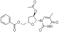 CAS # 143653-60-5, 3'-Deoxy-5-methyluridine 2'-acetate 5'-benzoate