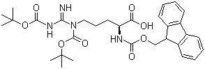 structure of CAS# 143824-77-5, N-Fmoc-N',N''-diBoc-L-arginine