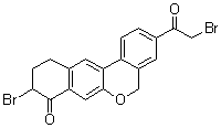 structure of CAS# 1438383-89-1, 9-Bromo-3-(2-bromoacetyl)-10,11-dihydro-5H-benzo[d]naphtho[2,3-b]pyran-8(9H)-one