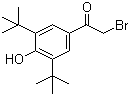 structure of CAS# 14386-64-2, 2-Bromo-1-(3,5-di-tert-butyl-4-hydroxyphenyl)ethanone
