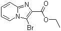 structure of CAS# 143982-54-1, Ethyl 3-bromoimidazo[1,2-a]pyridine-2-carboxylate