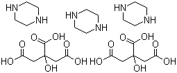structure of CAS# 144-29-6, Piperazine citrate