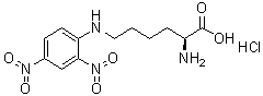 structure of CAS# 14401-10-6, N6-(2,4-二硝基苯基)-L-赖氨酸盐酸盐