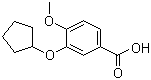 3-Cyclopentyloxy-4-methoxybenzoic acid molecular structure (CAS 144036-17-9)