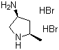 (3S,5R)-5-Methylpyrrolidin-3-amine dihydrobromide molecular structure (CAS 144043-31-2)