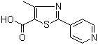 structure of CAS# 144060-98-0, 4-Methyl-2-(4-pyridinyl)-5-thiazolecarboxylic acid
