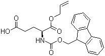 structure of CAS# 144120-54-7, Fmoc-L-glutamic acid 1-allyl ester