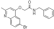 structure of CAS# 1443139-14-7, 2-[(6-Bromo-2-methyl-4-quinolinyl)oxy]-N-(phenylmethyl)acetamide