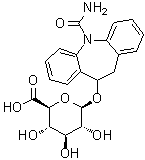 CAS 登录号：144407-84-1, 5-(氨基羰基)-10,11-二氢-5H-二苯并[b,f]氮杂卓-10-基 beta-D-吡喃葡糖苷酸