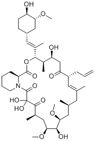 CAS # 144432-23-5, Oxacyclohexane open ring tacrolimus, (5R,7S,8R,9S,11S,13E,15R,18S,19R,20S,23S)-3,3,8,18-tetrahydroxy-20-[(E)-1-[(1R,3R,4R)-4-hydroxy-3-methoxycyclohexyl]prop-1-en-2-yl]-7,9-dimethoxy-5,11,13,19-tetramethyl-15-prop-2-enyl-21-oxa-1-azabicyclo[21.4.0]heptacos-13-ene-2,4,16,22-tetrone