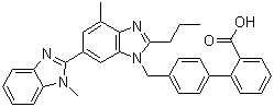 Telmisartan molecular structure (CAS 144701-48-4)