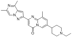 structure of CAS# 1449597-34-5, 2-(4,6-Dimethylpyrazolo[1,5-a]pyrazin-2-yl)-7-(1-ethyl-4-piperidinyl)-9-methyl-4H-pyrido[1,2-a]pyrimidin-4-one