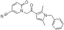 structure of CAS# 1449747-00-5, 1-[2-[2,5-二甲基-1-苄基-1H-吡咯-3-基]-2-氧代乙基]-1,6-二氢-6-氧代-3-吡啶甲腈
