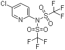 2-[双(三氟甲烷磺酰)亚氨基]-5-氯吡啶分子结构 (CAS 145100-51-2)