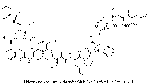 CAS # 1451188-98-9, L-Leucyl-L-leucyl-L-alpha-glutamyl-L-phenylalanyl-L-tyrosyl-L-leucyl-L-alanyl-L-methionyl-L-prolyl-L-phenylalanyl-L-alanyl-L-threonyl-L-prolyl-L-methionine