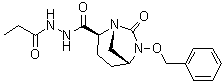 CAS # 1452467-32-1, (1R,2S,5R)-7-Oxo-6-(phenylmethoxy)-1,6-diazabicyclo[3.2.1]octane-2-carboxylic acid 2-(1-oxopropyl)hydrazide
