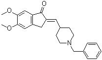 structure of CAS# 145546-80-1, (2E)-2,3-Dihydro-5,6-dimethoxy-2-[[1-(phenylmethyl)-4-piperidinyl]methylene]-1H-inden-1-one