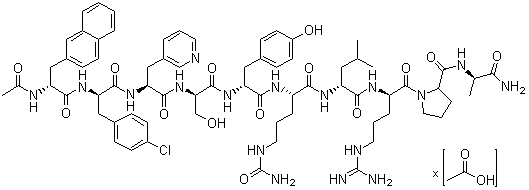 structure of CAS# 145672-81-7, Cetrorelix acetate