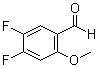 structure of CAS# 145742-34-3, 4,5-Difluoro-2-methoxybenzaldehyde