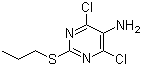 structure of CAS# 145783-15-9, 4,6-二氯-2-(丙硫基)-5-氨基嘧啶