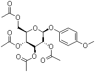 structure of CAS# 14581-81-8, 4-甲氧基苯基 2,3,4,6-O-四乙酰基-beta-D-吡喃葡萄糖苷