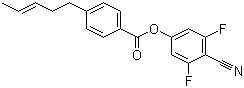 CAS # 145918-41-8, (E)-4-(3-Pentenyl)benzoic acid 4-cyano-3,5-difluorophenyl ester, 3,5-Difluoro-4-cyanophenyl 4-(trans-3-penten-1-yl)benzoate