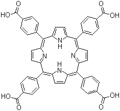 中-四(4-羧基苯基)卟吩分子结构 (CAS 14609-54-2)